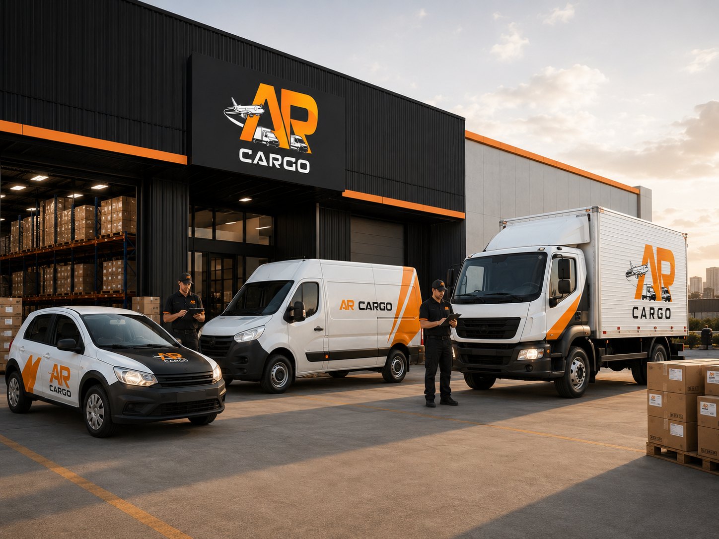 Frota própria da A.R. Cargo Transportes - carro, van e caminhão em Dourados MS